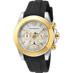 Technomarine Men's Watch - Manta Ray Chronograph Silver Dial Black Strap | TM-219033