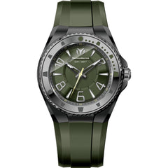 Technomarine Men's Watch - Lusso Mare Olive Green Dial Silicone Strap | TM-225025