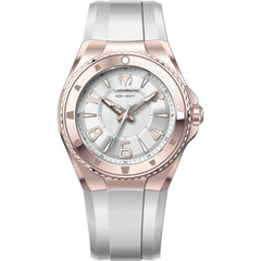 Technomarine Men's Watch - Lusso Mare Silver Dial White Silicone Strap | TM-225026