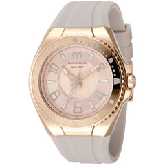 Technomarine Men's Watch - Lusso Mare Rose Gold Dial Grey Silicone Strap | TM-225027