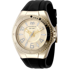 Technomarine Men's Watch - Lusso Mare Gold Dial Black Silicone Strap | TM-225034