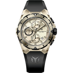 Technomarine Men's Watch - Ocean Victory Chrono Gold Dial Black Strap | TM-318142