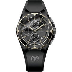 Technomarine Men's Watch - Ocean Victory Chrono Black Dial Rubber Strap | TM-318144