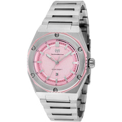 Technomarine Women's Watch - Coral Legacy Quartz Pink Dial Steel Bracelet | TM-416042