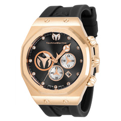 Technomarine Men's Watch - Reef Sun Chrono Black, Silver, Rose Gold Dial | TM-520004