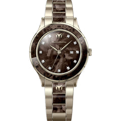 Technomarine Women's Watch - Seafoam Glow Brown Dial Two Tone Bracelet | TM-725058