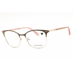 Calvin Klein Women's Eyeglasses - Sand Metal Rectangular Shape Frame | CK21124 208