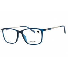 Flexon Men's Eyeglasses - Matte Crystal Navy Rectangular Shape Frame | EP8019 413