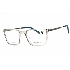 Flexon Men's Eyeglasses - Grey Injected Propionate Rectangular Frame | EP8023 035