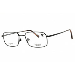 Flexon Men's Eyeglasses - Satin Black Metal Rectangular Full Rim Frame | H6074 002