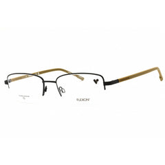 Flexon Men's Eyeglasses - Satin Black Metal Rectangular Shape Frame | H6079N 004