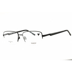 Flexon Men's Eyeglasses - Matte Black Metal Rectangular Half Rim Frame | H6084 002