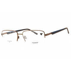 Flexon Men's Eyeglasses - Matte Coffee Metal Rectangular Shape Frame | H6084 202
