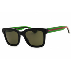 Gucci Men's Sunglasses - Black/Green Acetate Full Rim Rectangular Frame | GG0001SN 002