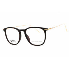 Hugo Boss Men's Eyeglasses - Havana Plastic Rectangular Shape Frame | 1313 0086 00