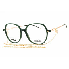 Hugo Boss Women's Eyeglasses - Green Plastic Round Shape Full Rim Frame | 1391 01ED 00