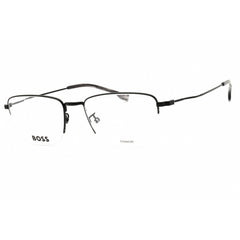Hugo Boss Men's Eyeglasses - Matte Black Rectangular Half Rim Frame | 1516/G 0003 00
