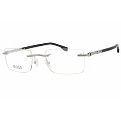 Hugo Boss Men's Eyeglasses - Ruthenium Black Rectangular Shape Frame | 1551/B 085K 00