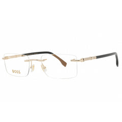 Hugo Boss Men's Eyeglasses - Gold/Black Metal Rectangular Shape Frame | 1551/B 0RHL 00