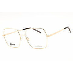 Hugo Boss Women's Eyeglasses - Gold Metal Oversized Shape Full Rim | 1592 0J5G 00
