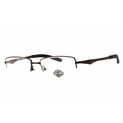 Harley Davidson Men's Eyeglasses - Brown Metal Cat Eye Half Rim Frame | HD0365 D96