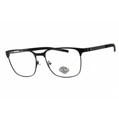 Harley Davidson Men's Eyeglasses - Matte Black Metal Cat Eye Shape Frame | HD50018 002