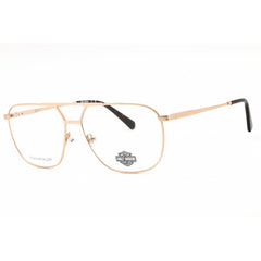 Harley Davidson Men's Eyeglasses - Pale Gold Titanium Rectangular Frame | HD50104 032