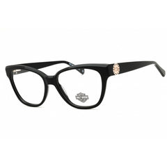 Harley Davidson Women's Eyeglasses - Shiny Black Rectangular Shape Frame | HD50106 001