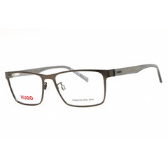 Hugo Men's Eyeglasses - Matte Dark Ruthenium Rectangular Frame | HG 1316/G 0R80 00