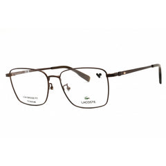 Lacoste Men's Eyeglasses - Satin Brown Metal Rectangular Shape Frame | L2529LB N 200