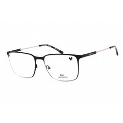 Lacoste Men's Eyeglasses - Matte Black Rectangular Metal Full Rim Frame | L2287 002