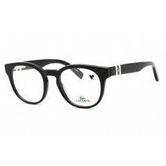 Lacoste Unisex Eyeglasses - Round Shape Black Acetate Full Rim Frame | L2904 001