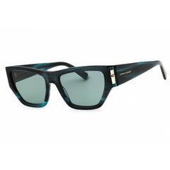 Longchamp Women's Sunglasses - Striped Blue/Grey Acetate Full Rim Frame | LO774S 407
