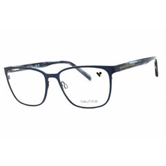 Nautica Men's Eyeglasses - Satin Navy Metal Rectangular Full Rim Frame | N7346 N 420