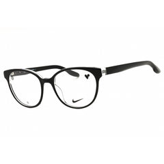 Nike Women's Eyeglasses - Black/Crystal Clear Full Rim Cat Eye Shape Frame | 7164 010