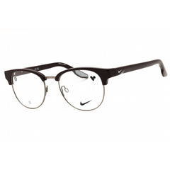 Nike Unisex Eyeglasses - Burgundy/Silver Metal Full Rim Round Shape Frame | 8402 605