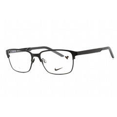 Nike Men's Eyeglasses - Satin Black/Dark Grey Full Rim Rectangular Frame | 8213 001