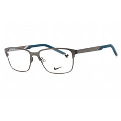 Nike Men's Eyeglasses - Satin Gunmetal/Space Blue Metal Rectangular Frame | 8213 074