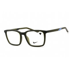 Nike Unisex Eyeglasses - Matte Sequoia Plastic Full Rim Rectangular Frame | 7256 302