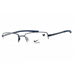 Nike Men's Eyeglasses - Satin Navy Metal Half Rim Rectangular Shape Frame | 4292 401