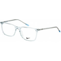 Nike Unisex Eyeglasses - Glacier Blue Plastic Full Rim Rectangular Frame | 7254 407