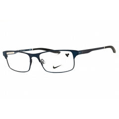 Nike Men's Eyeglasses - Satin Navy/Black Metal Full Rim Rectangular Frame | 8046 N 401