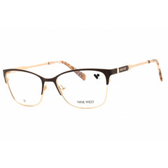 Nine West Women's Eyeglasses - Brown Metal Rectangular Full Rim Frame | NW1106 200