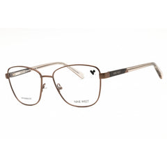 Nine West Women's Eyeglasses - Brown Metal Rectangular Full Rim Frame | NW8020N 200