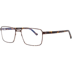 Andy Wolf Men's Eyeglasses - Brown Metal/Acetate Square Shape Full Rim Frame | MOORE B