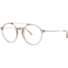 Andy Wolf Unisex Eyeglasses - Brown Metal/Acetate Aviator Full Rim Frame | 4547 C