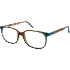 Andy Wolf Unisex Eyeglasses - Brown/Blue Acetate Rectangular Full Rim Frame | 4523 M