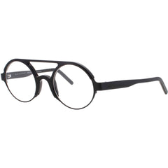 Andy Wolf Unisex Eyeglasses - Black Metal/Acetate Oval Shape Full Rim Frame | CHEN A