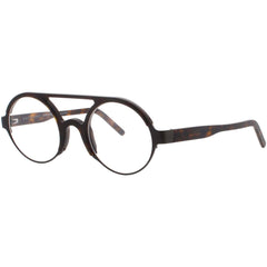 Andy Wolf Unisex Eyeglasses - Black Metal/Acetate Oval Shape Full Rim Frame | CHEN B