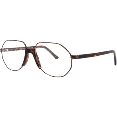 Andy Wolf Unisex Eyeglasses - Brown Metal/Acetate Geometric Shape Frame | CONGLETON D